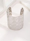 Women's Classic Textured Minimalist European Style Versatile Open Bracelet